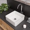 Alfi Brand ALFI brand ABC903-W White 16" Modern Square Above Mount Ceramic Sink ABC903-W - alternate 1